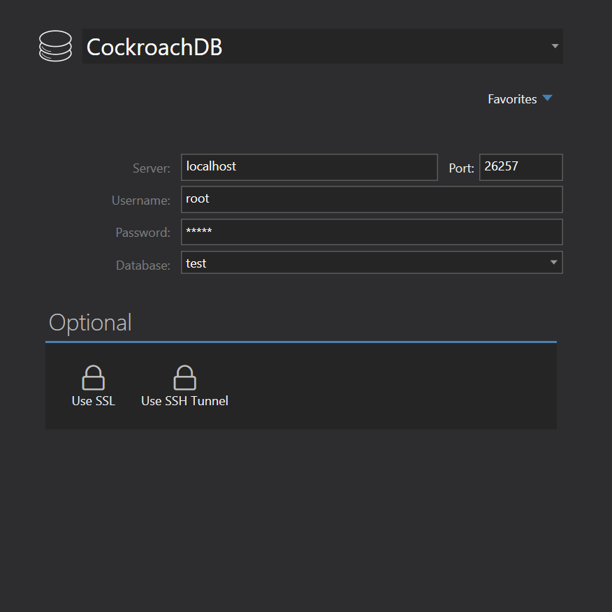 CockroachDB connection