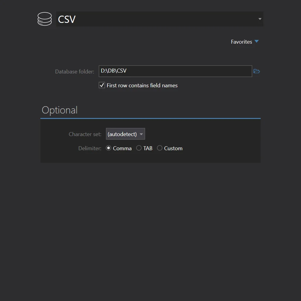 CSV connection