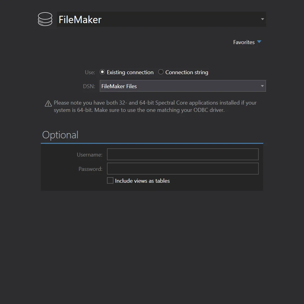 FileMaker connection
