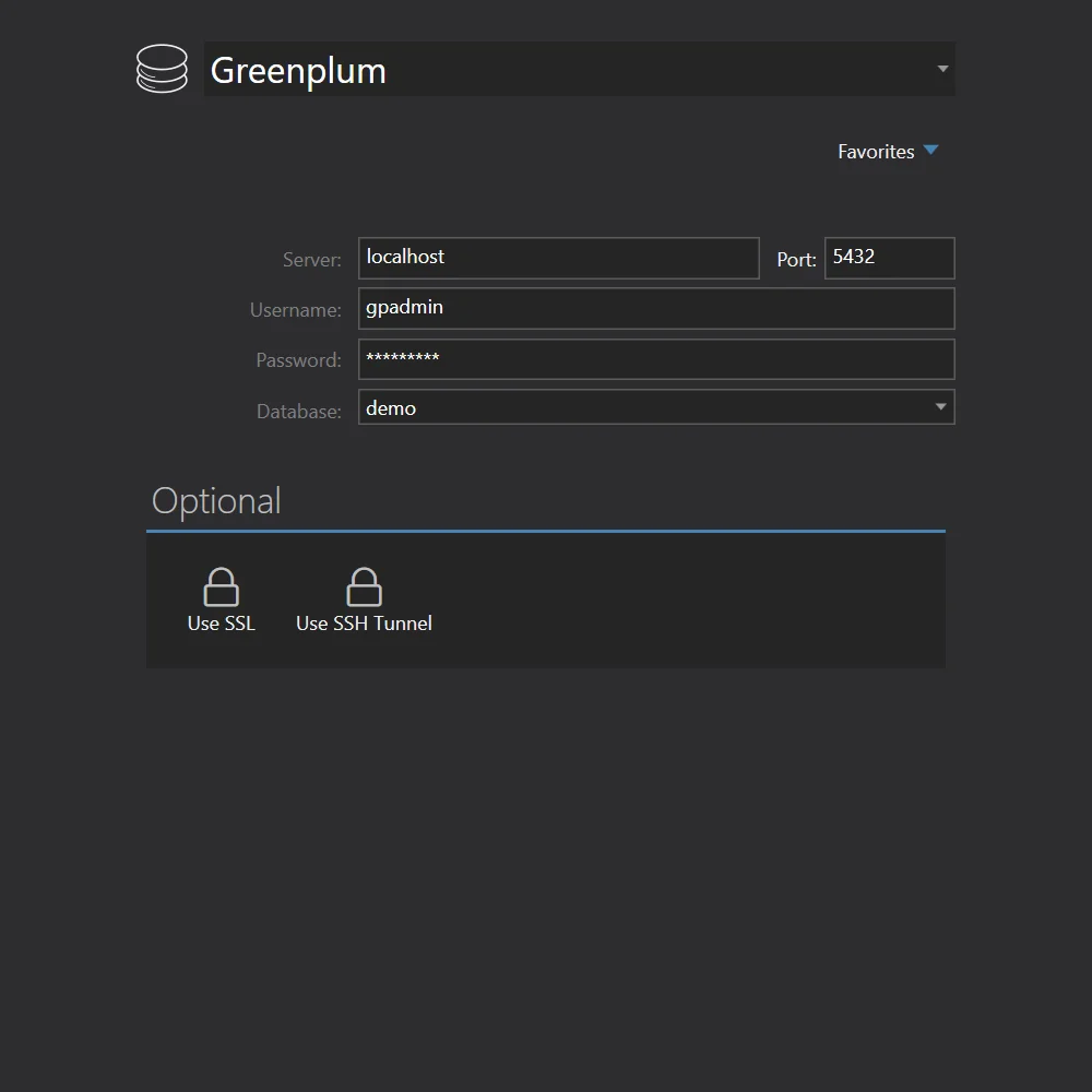 Greenplum connection