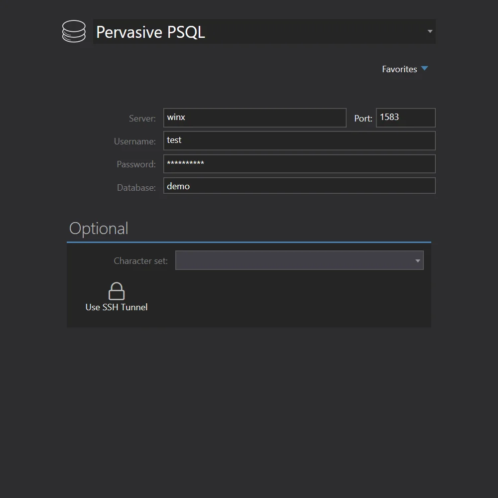 Pervasive PSQL connection