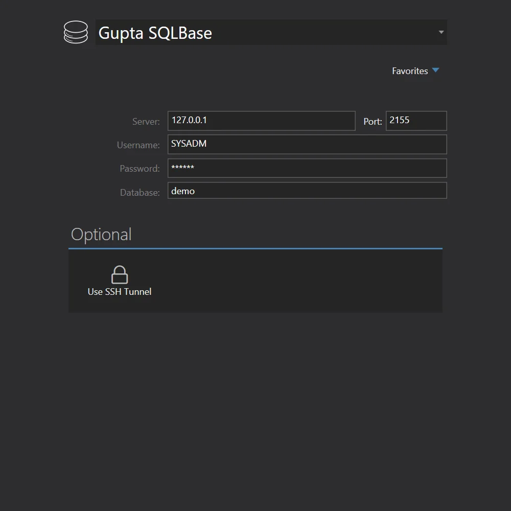 Gupta SQLBase connection